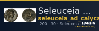 Seleuceia ad Calycadnum SNG Levante 690-8 — CANOA