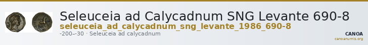 Seleuceia ad Calycadnum SNG Levante 690-8 — CANOA
