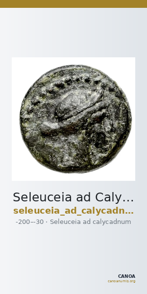 Seleuceia ad Calycadnum SNG Levante 699-700 — CANOA