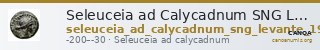 Seleuceia ad Calycadnum SNG Levante 699-700 — CANOA