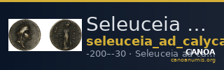 Seleuceia ad Calycadnum SNG Levante 701 — CANOA