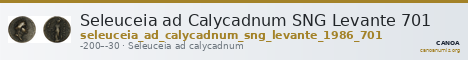 Seleuceia ad Calycadnum SNG Levante 701 — CANOA