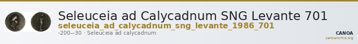 Seleuceia ad Calycadnum SNG Levante 701 — CANOA