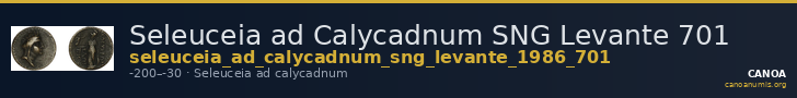 Seleuceia ad Calycadnum SNG Levante 701 — CANOA