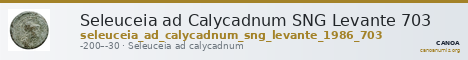 Seleuceia ad Calycadnum SNG Levante 703 — CANOA
