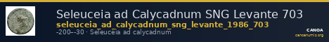 Seleuceia ad Calycadnum SNG Levante 703 — CANOA