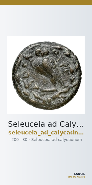 Seleuceia ad Calycadnum SNG Levante 710 — CANOA
