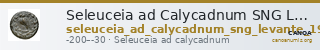 Seleuceia ad Calycadnum SNG Levante 710 — CANOA