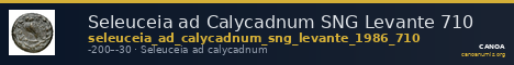 Seleuceia ad Calycadnum SNG Levante 710 — CANOA