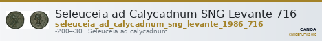 Seleuceia ad Calycadnum SNG Levante 716 — CANOA