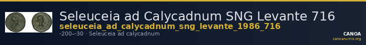 Seleuceia ad Calycadnum SNG Levante 716 — CANOA