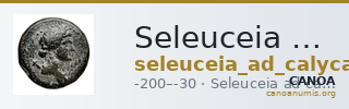 Seleuceia ad Calycadnum SNG Paris 952 — CANOA