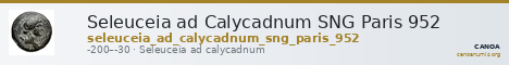 Seleuceia ad Calycadnum SNG Paris 952 — CANOA
