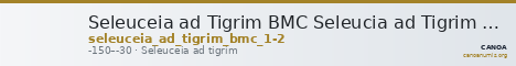 Seleuceia ad Tigrim BMC Seleucia ad Tigrim 1-2 — CANOA