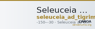 Seleuceia ad Tigrim BMC Seleucia ad Tigrim 3 — CANOA
