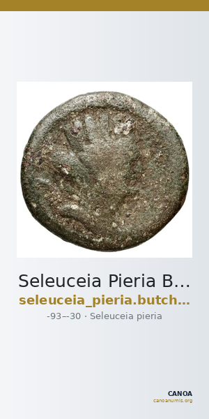 Seleuceia Pieria Butcher 2004 Autonomous coinage a — CANOA