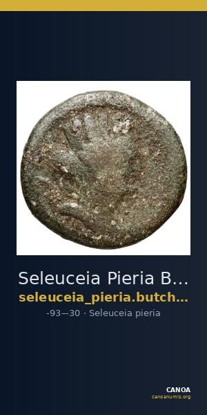 Seleuceia Pieria Butcher 2004 Autonomous coinage a — CANOA