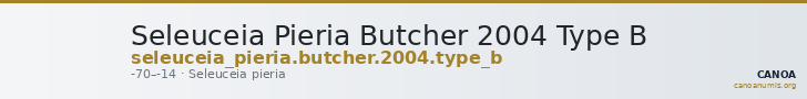 Seleuceia Pieria Butcher 2004 Type B — CANOA