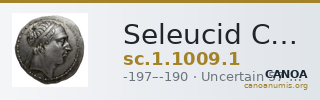 Seleucid Coins (part 1) 1009.1 — CANOA