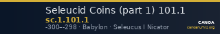 Seleucid Coins (part 1) 101.1 — CANOA
