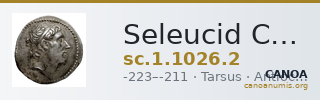 Seleucid Coins (part 1) 1026.2 — CANOA