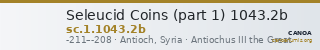 Seleucid Coins (part 1) 1043.2b — CANOA