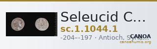 Seleucid Coins (part 1) 1044.1 — CANOA
