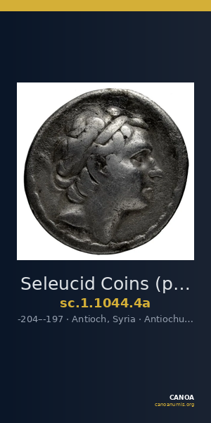 Seleucid Coins (part 1) 1044.4a — CANOA