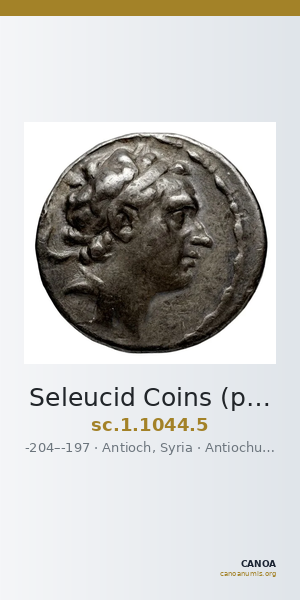 Seleucid Coins (part 1) 1044.5 — CANOA