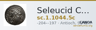 Seleucid Coins (part 1) 1044.5c — CANOA