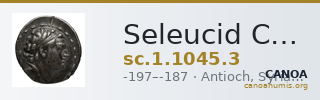 Seleucid Coins (part 1) 1045.3 — CANOA