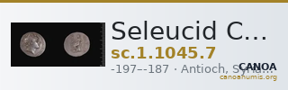 Seleucid Coins (part 1) 1045.7 — CANOA