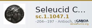 Seleucid Coins (part 1) 1047.1 — CANOA