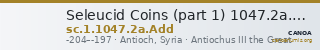 Seleucid Coins (part 1) 1047.2a.Add — CANOA