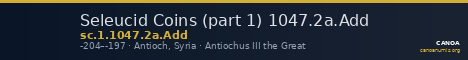 Seleucid Coins (part 1) 1047.2a.Add — CANOA