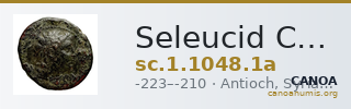 Seleucid Coins (part 1) 1048.1a — CANOA