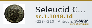 Seleucid Coins (part 1) 1048.1d — CANOA