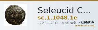 Seleucid Coins (part 1) 1048.1e — CANOA