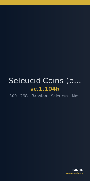 Seleucid Coins (part 1) 104b — CANOA