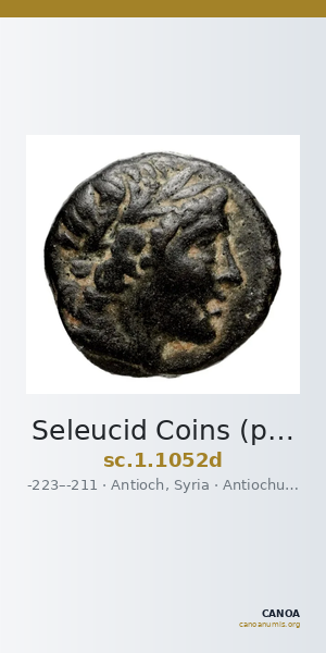 Seleucid Coins (part 1) 1052d — CANOA