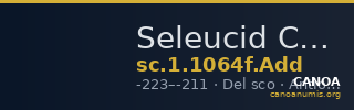 Seleucid Coins (part 1) 1064f.Add — CANOA