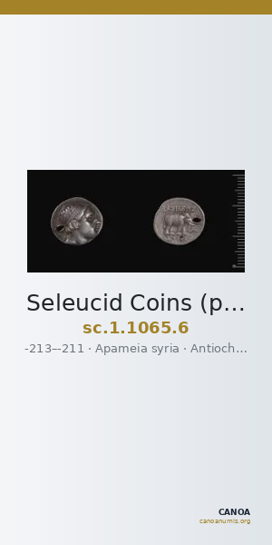 Seleucid Coins (part 1) 1065.6 — CANOA