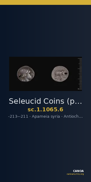 Seleucid Coins (part 1) 1065.6 — CANOA