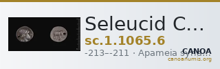 Seleucid Coins (part 1) 1065.6 — CANOA
