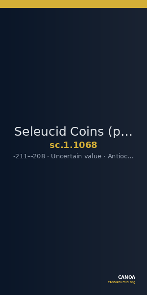 Seleucid Coins (part 1) 1068 — CANOA