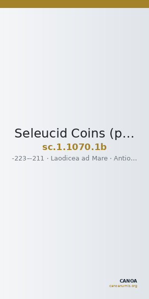 Seleucid Coins (part 1) 1070.1b — CANOA
