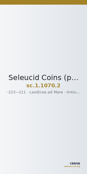 Seleucid Coins (part 1) 1070.2 — CANOA