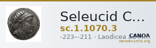Seleucid Coins (part 1) 1070.3 — CANOA