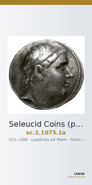 Seleucid Coins (part 1) 1075.1a — CANOA
