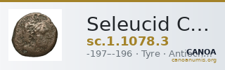 Seleucid Coins (part 1) 1078.3 — CANOA